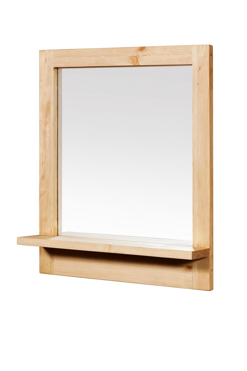  Зеркало с полкой белое  Арль KNM6