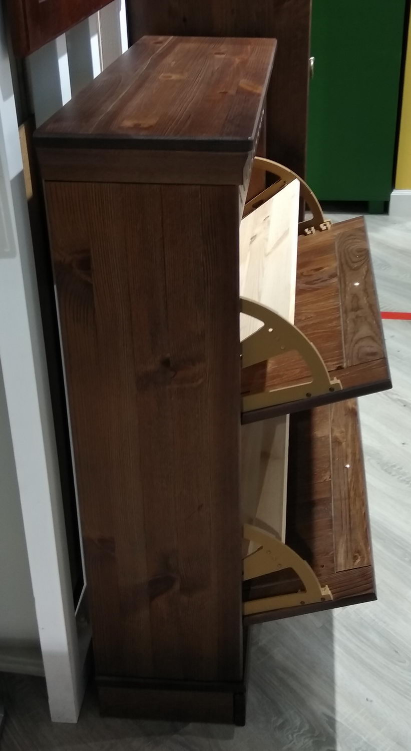 Тумба массив сосны Дания для обуви №1