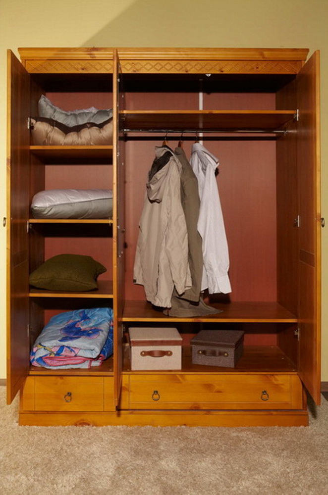 Шкаф Дания 3-ств с 2 ящиками №2