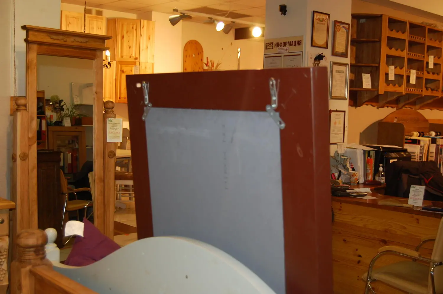 Зеркало Валенсия 2-43  сосна