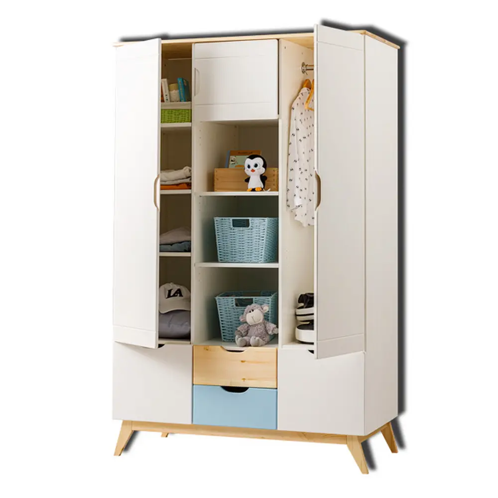 Шкаф детский с 4 ящиками массив сосны ТК №2 3-ств.