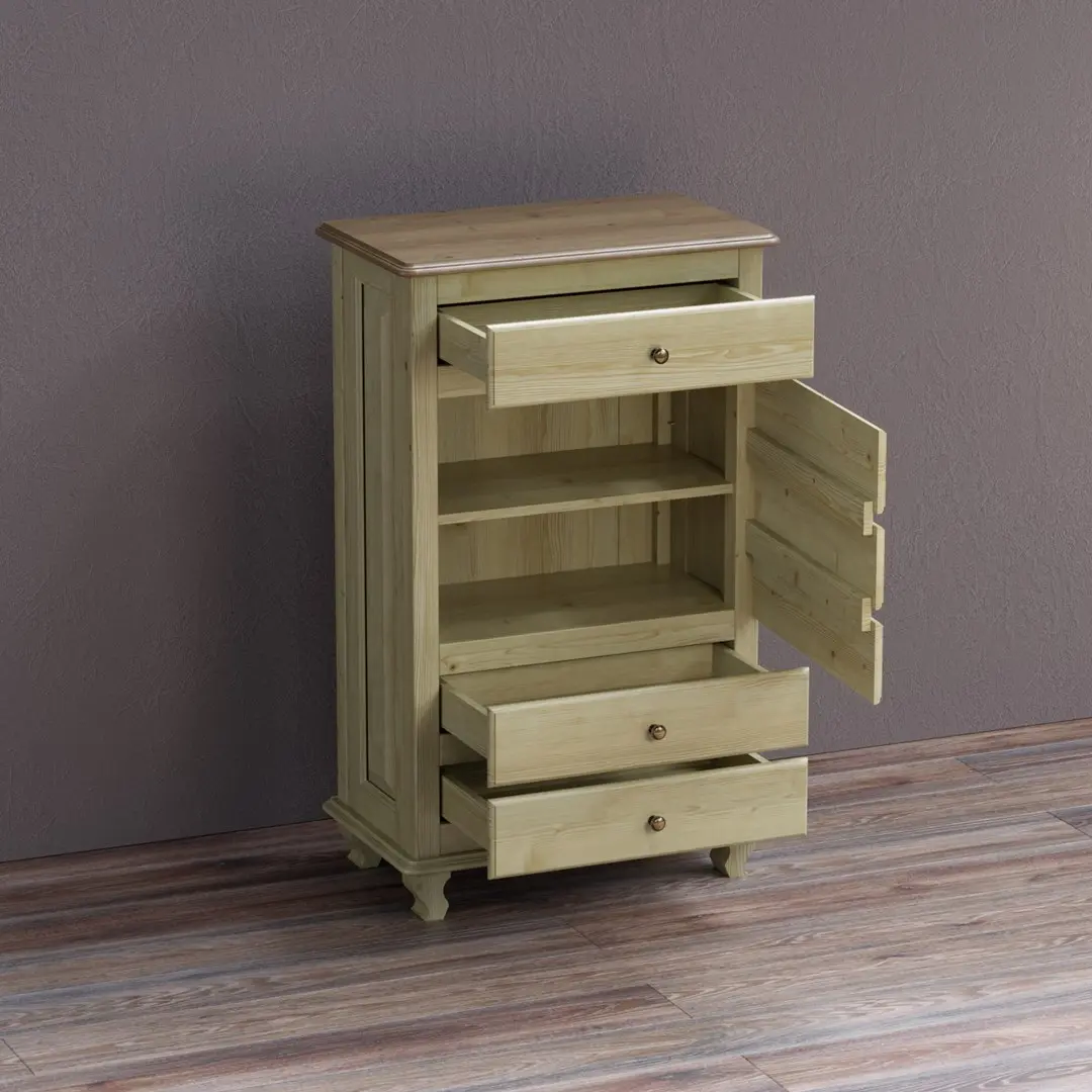 Комод высокий Марсель 3 ящика, 1 дверь левая 2.2.01 (правая 2.9.01)