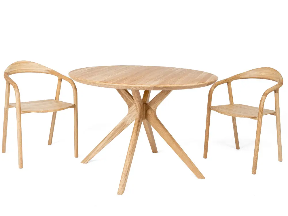 Стол обеденный Оксфорд круглый массив