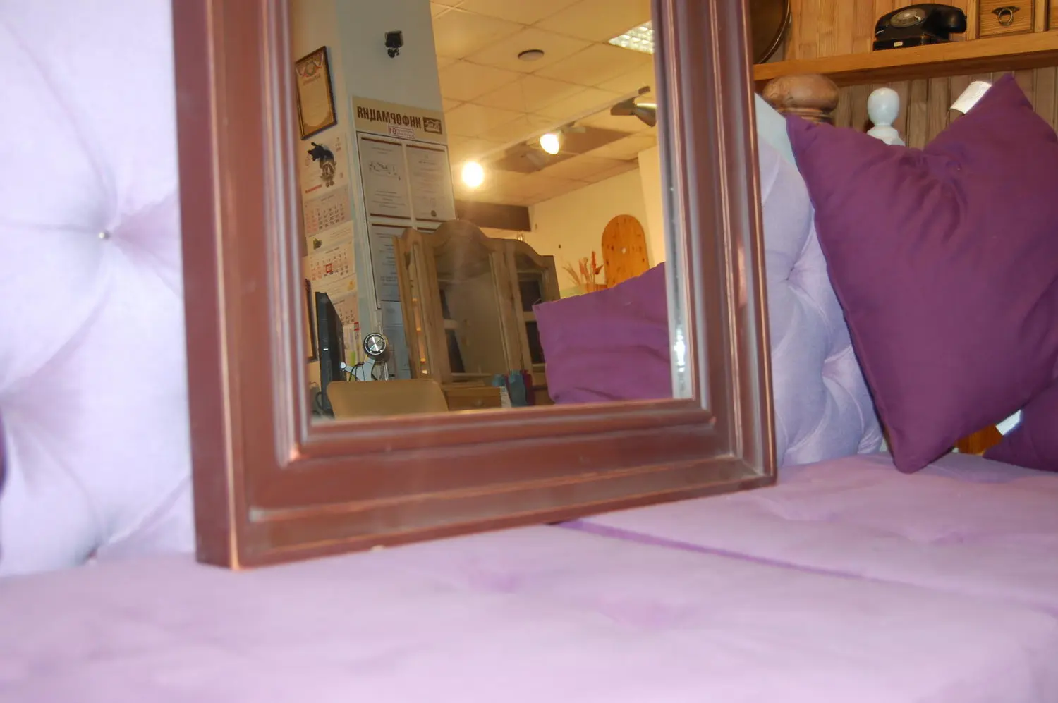 Зеркало Валенсия 2-43  сосна