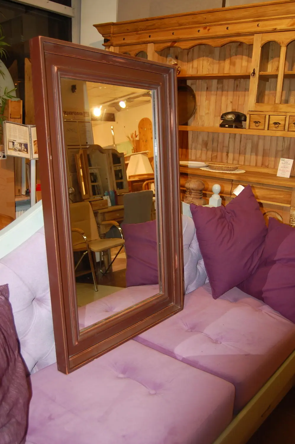 Зеркало Валенсия 2-43  сосна