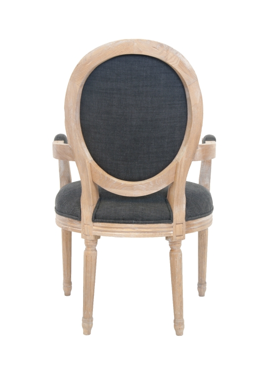 Мягкий стул с подлокотниками Diella Black