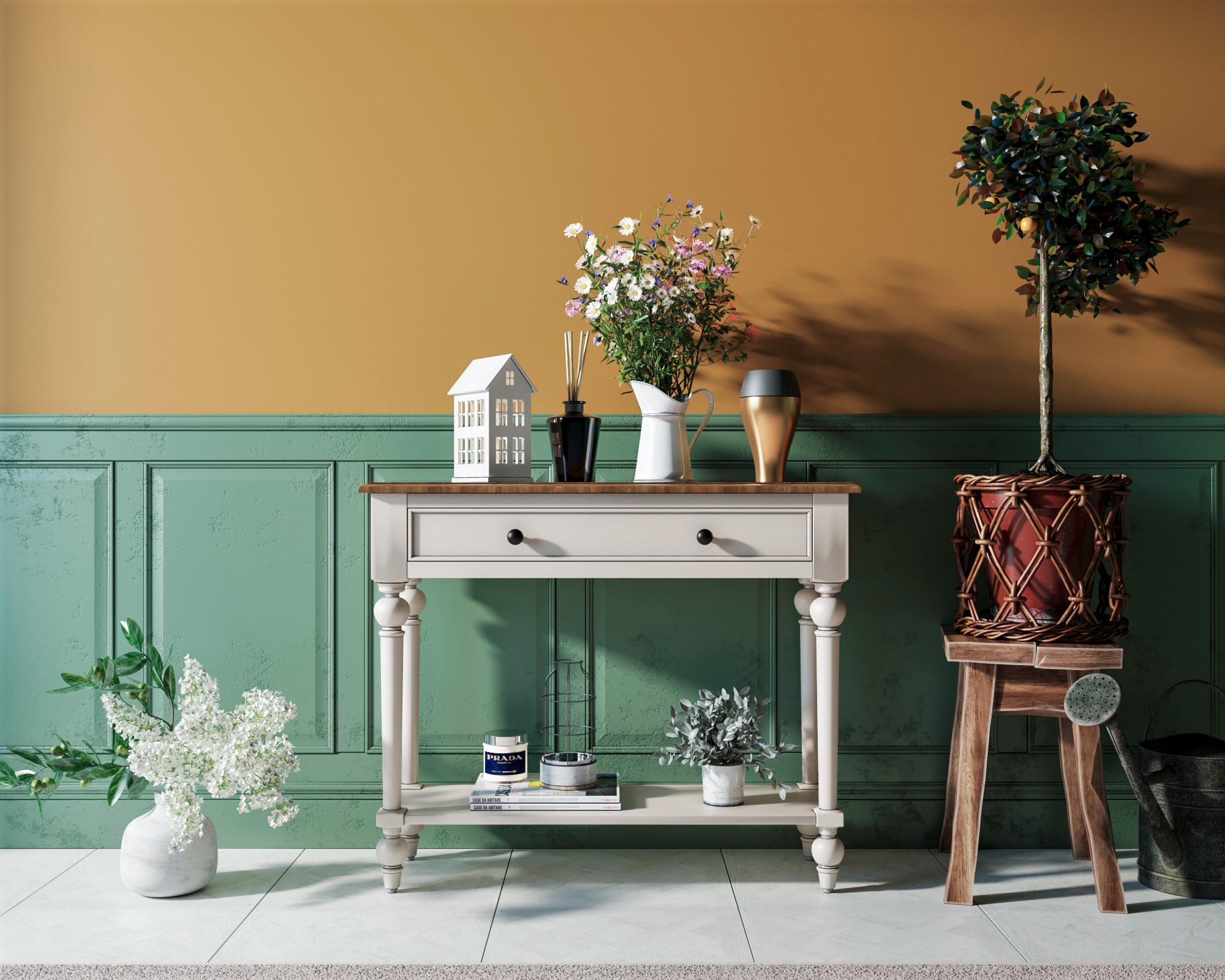 Консоль с ящиком из дерева "Odri"