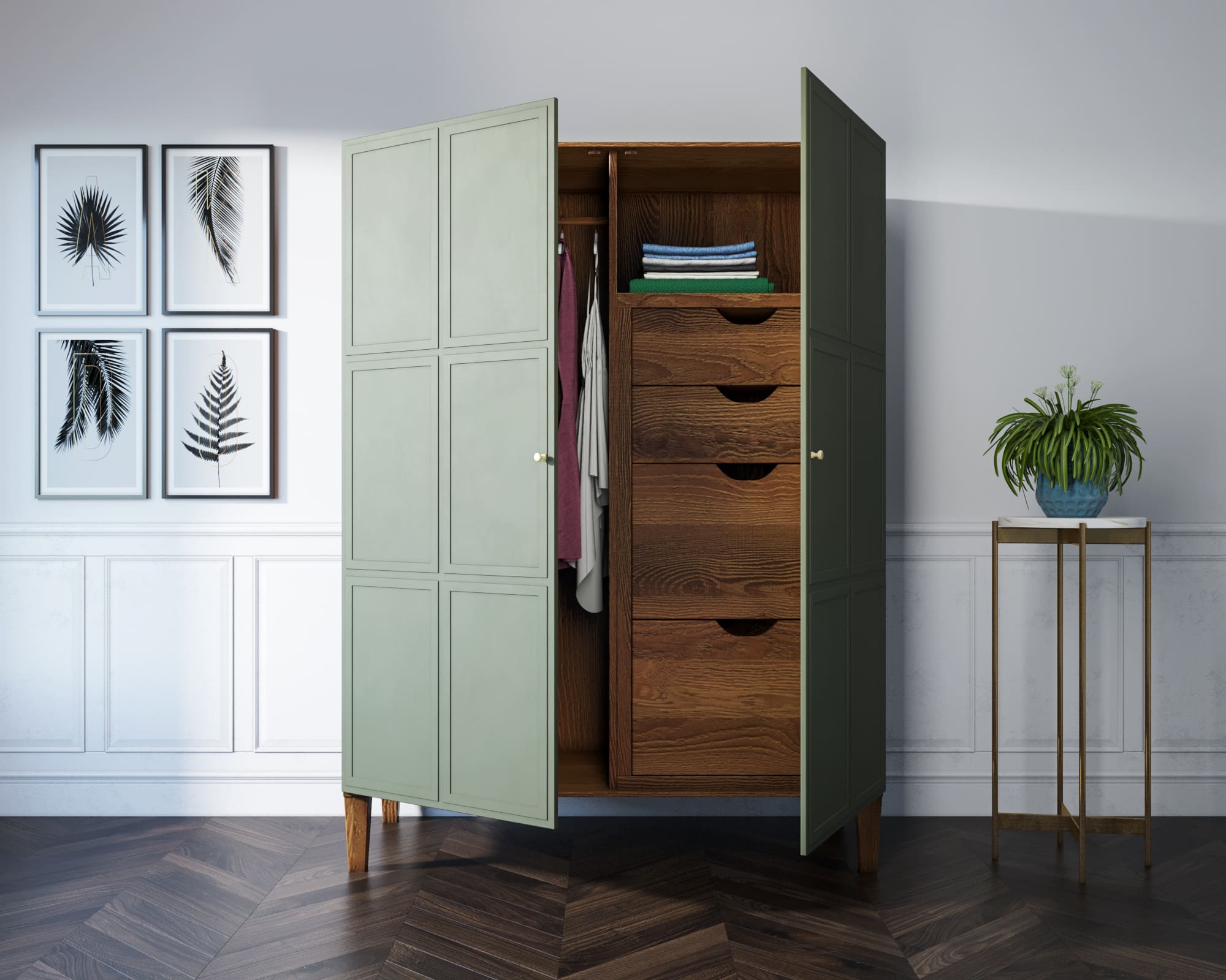 Шкаф большой двустворчатый "Andersen" широкий