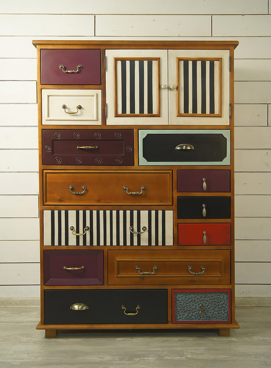 Комод с ящиками дерево «Gouache Birch» вертикальный