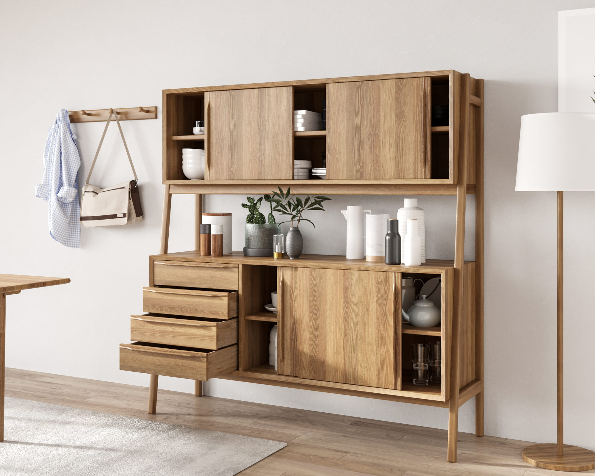 Буфет с ящиками «Bruni" широкий