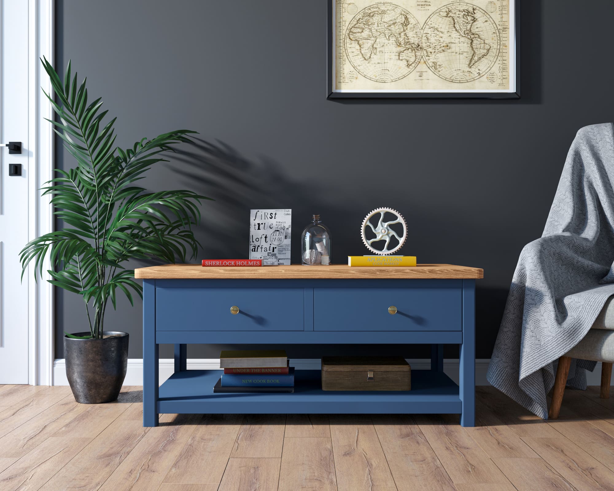 Журнальный стол с 2 ящиками «Jules Verne"