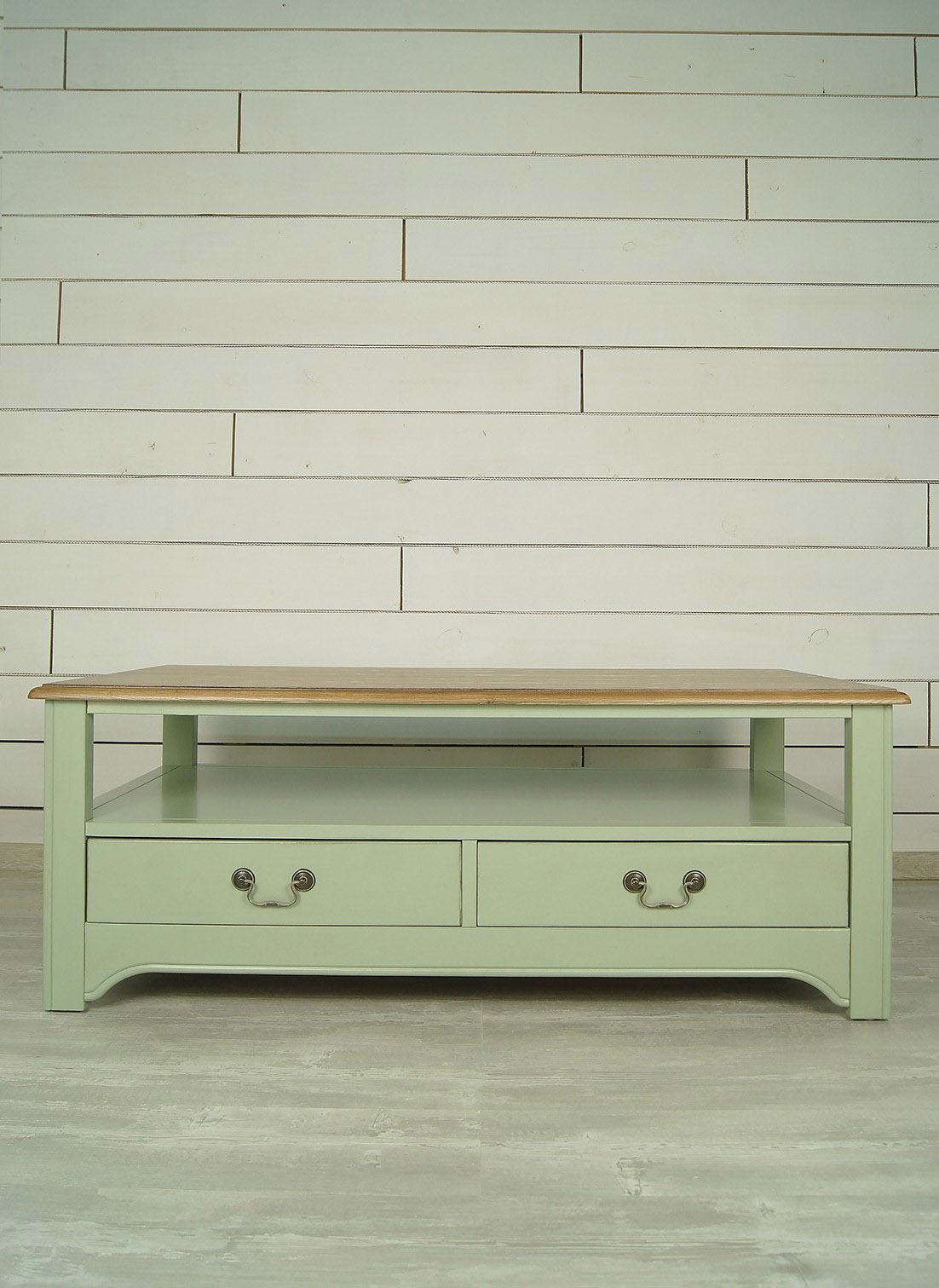 Стол из дерева в стиле Прованс журнальный "Olivia" 4 ящика.