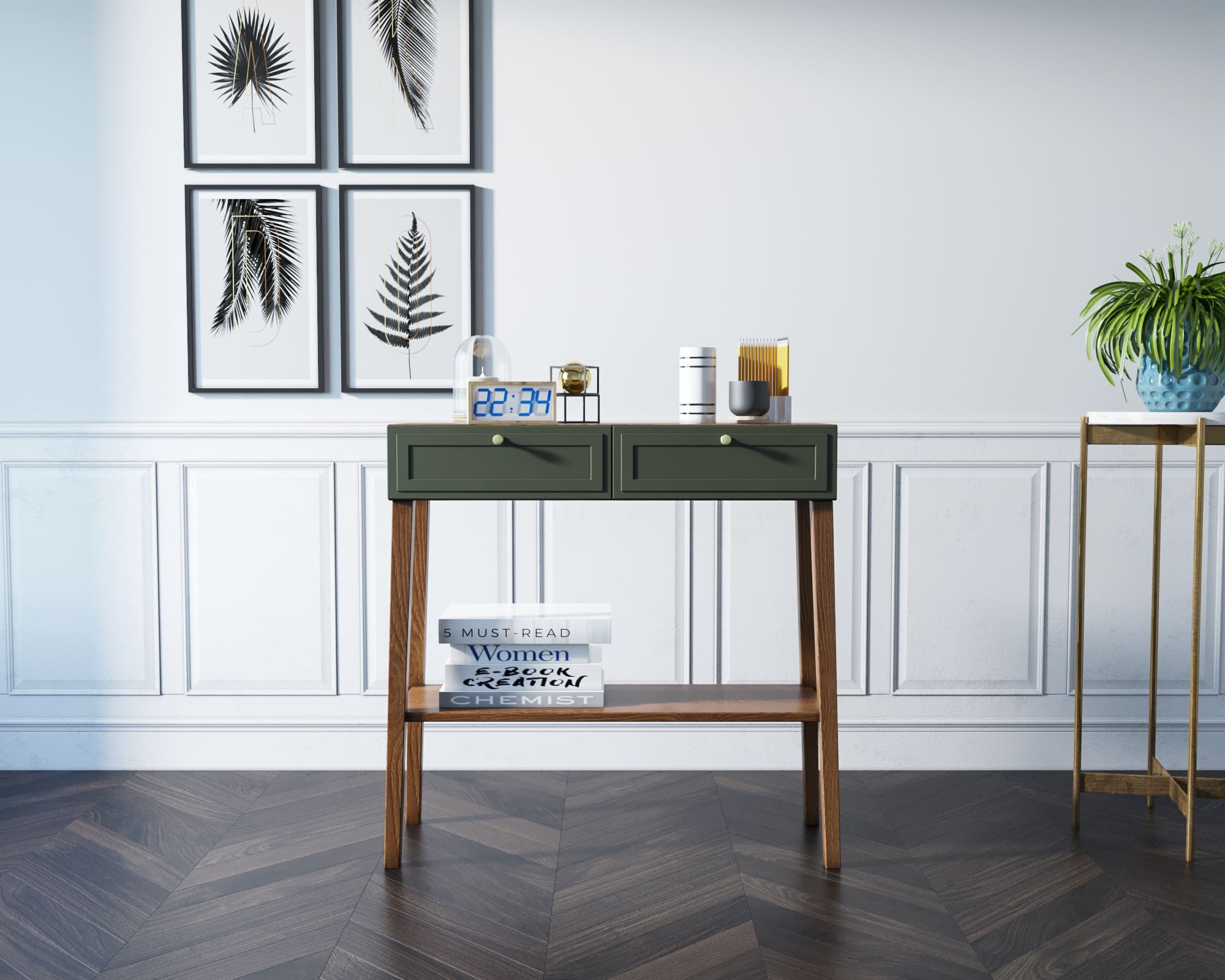 Консоль узкая с 2 ящиками "Andersen"