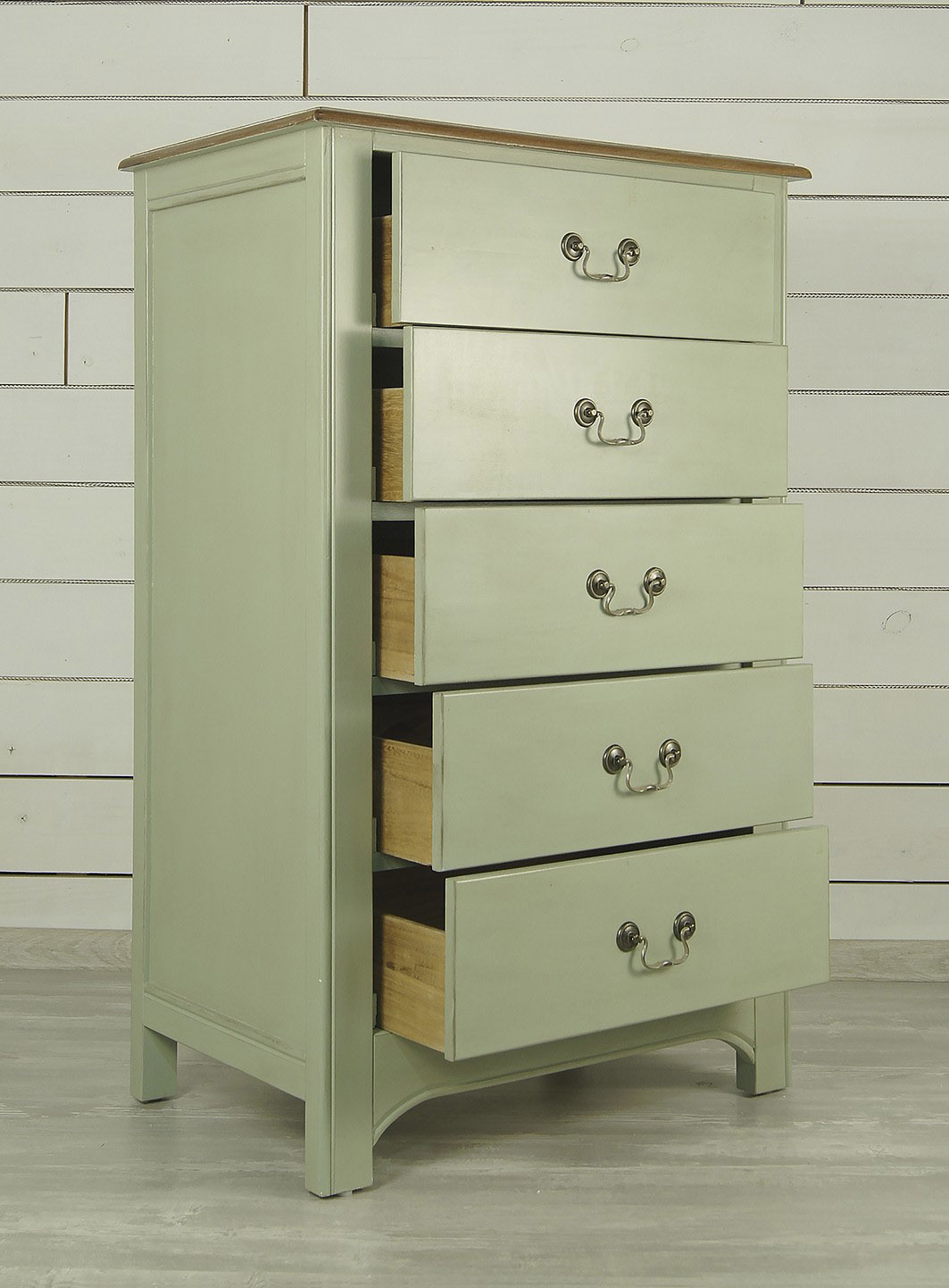 Комод массив дерева "Olivia" высокий на 5 ящиков арт GA3005