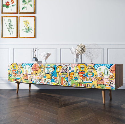 Комод "Berber" с ящиками низкий под TV