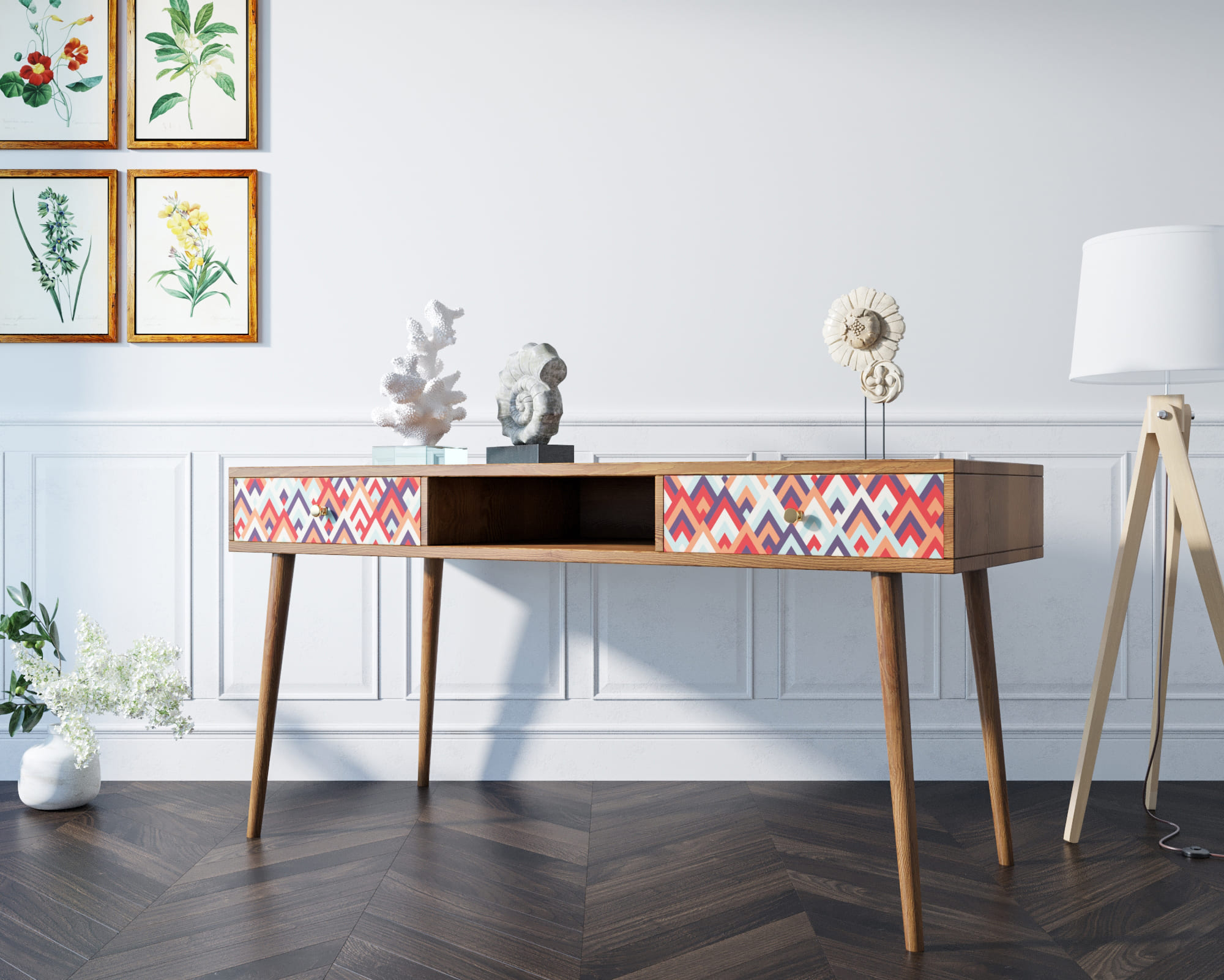 Стол рабочий с 2 ящиками «Berber»