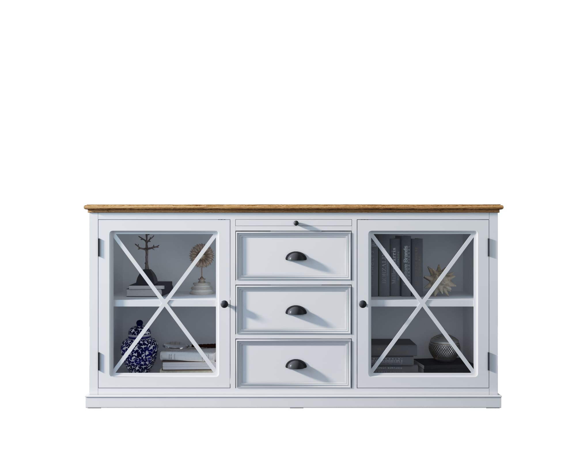 Комод 3 ящика массив "Palermo" с дверками