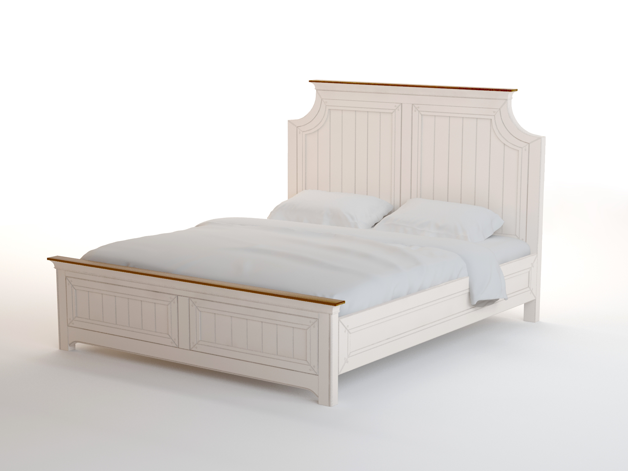 Бежевая кровать двухспальная  "Olivia" 1800х2000