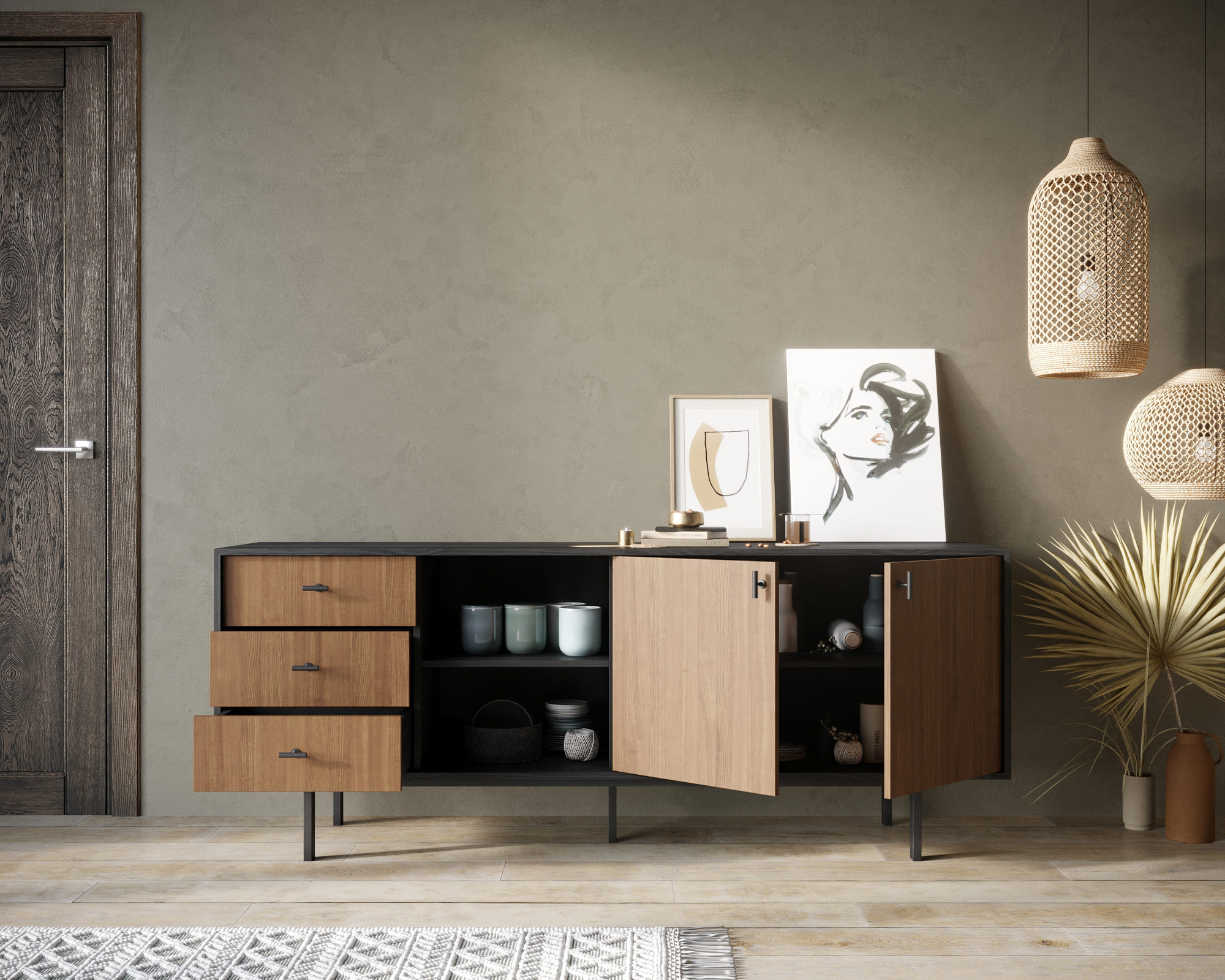 Комод с дверками и нишей "Emerson"