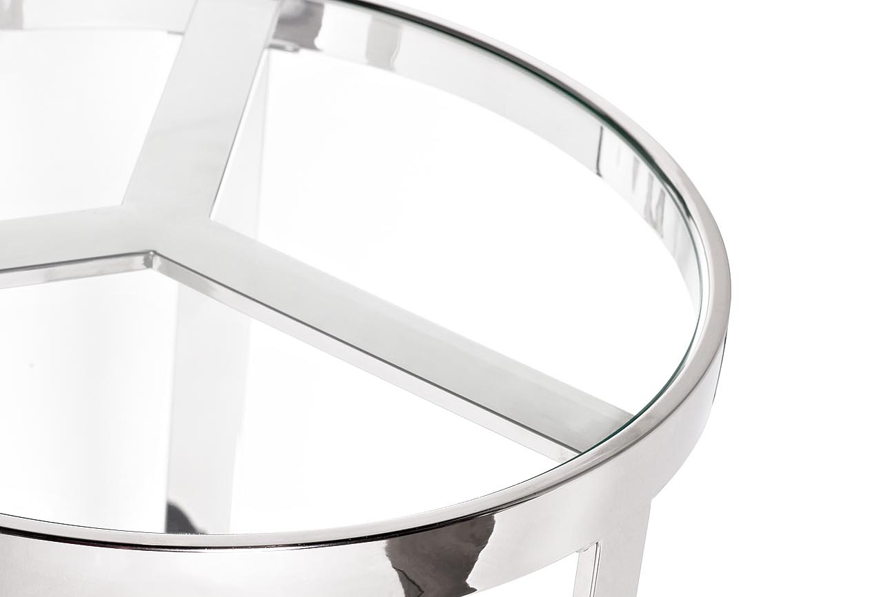 47ED-ET031	Стол журнальный прозр.стекло/хром 