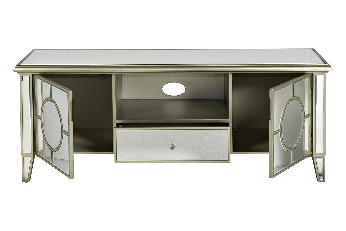 KFG041 Тумба под телевизор зеркальная 
