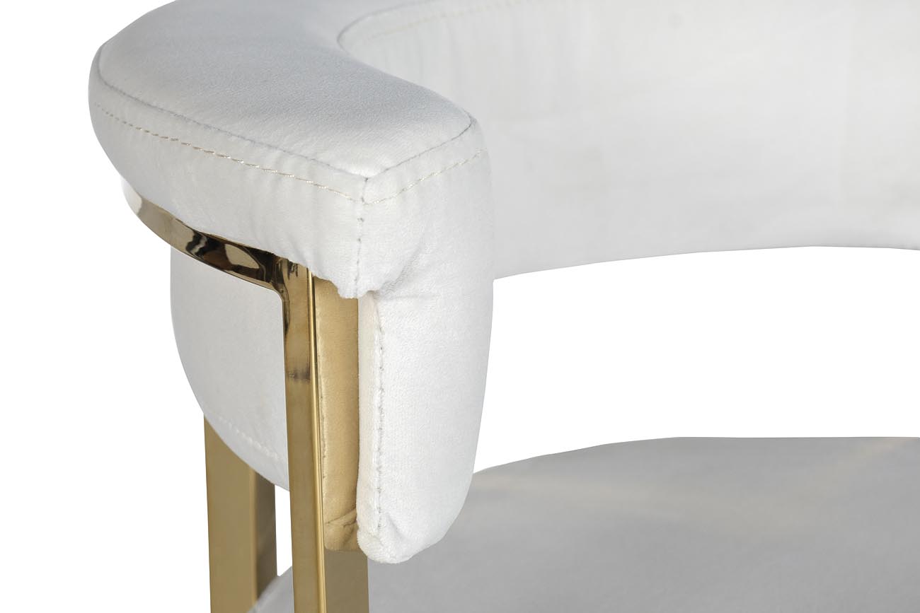 GY-B8216GOLD-LG Стул барный, велюр светло-серый/золото 