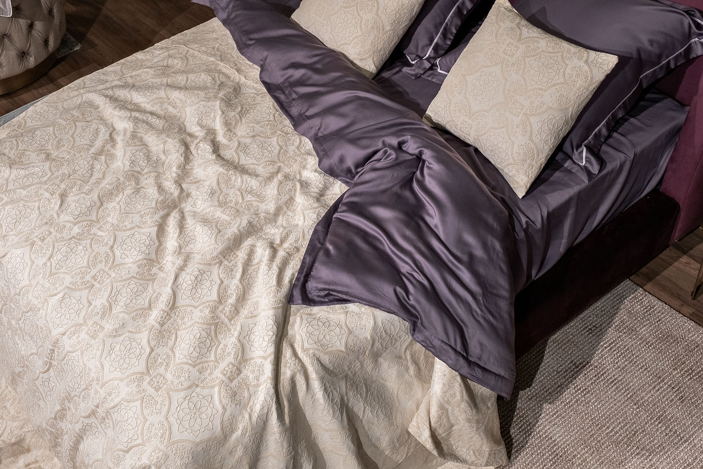 16AMR-NS5050-NAV BEG Наволочка декор. Тиара беж 