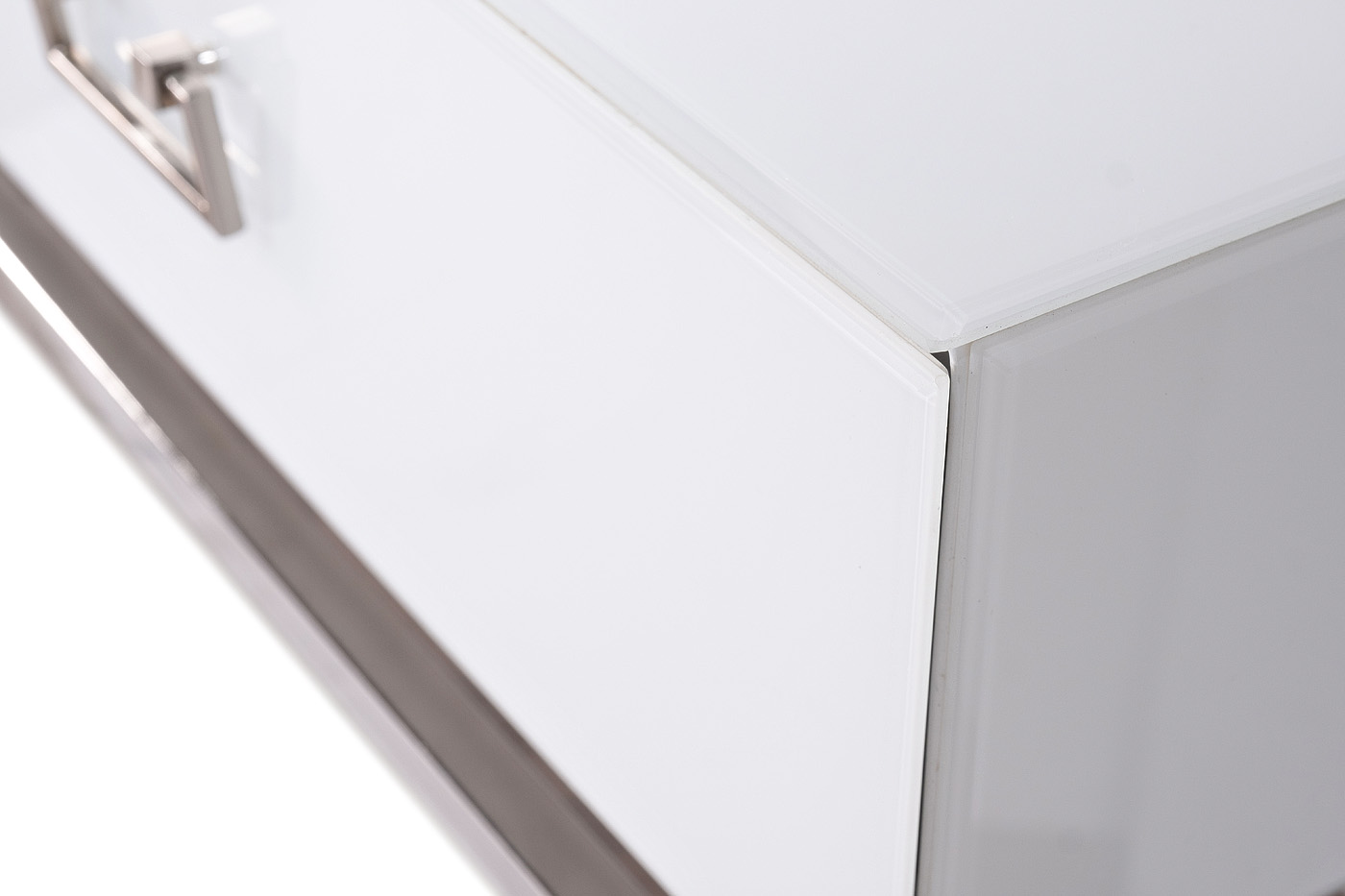 KFG070-NI Консоль, 2 ящика, белая/ хром