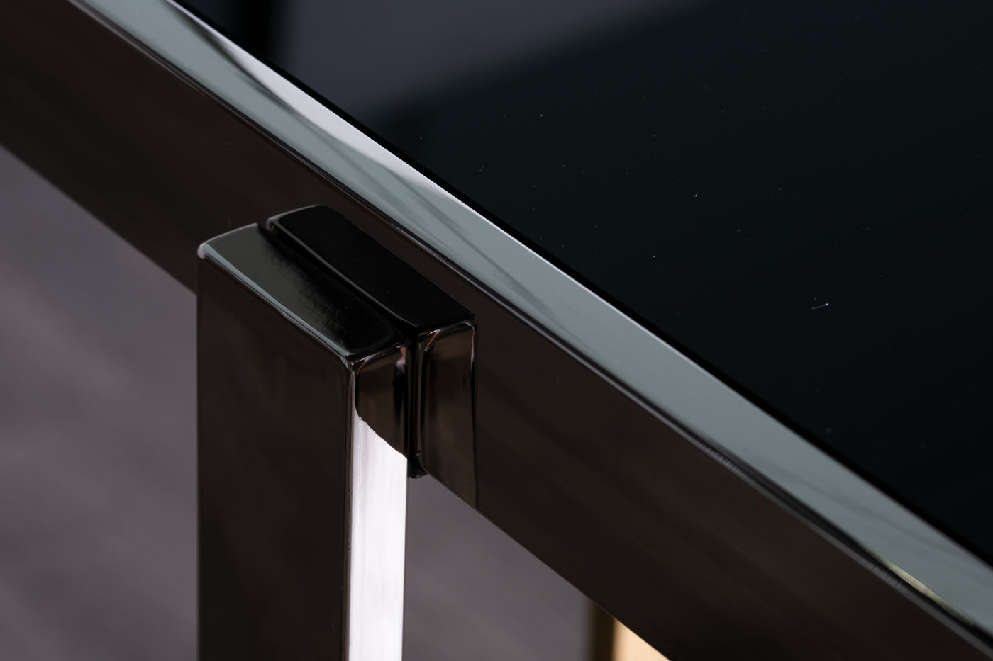 47ED-20900 Консоль черное стекло/ хром+золото