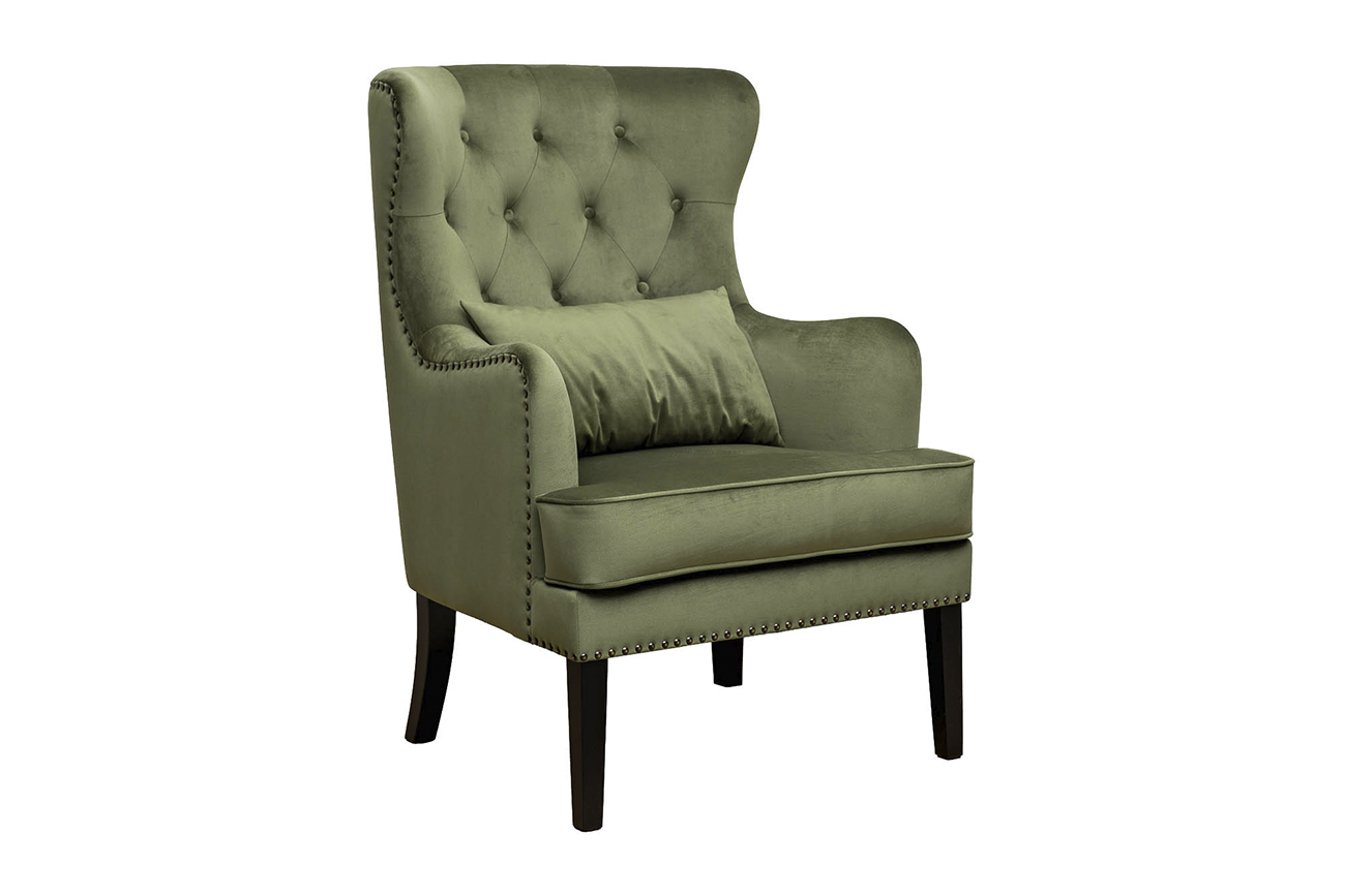 Кресло Rimini велюр зеленый Colton 008-ZEL с подушкой