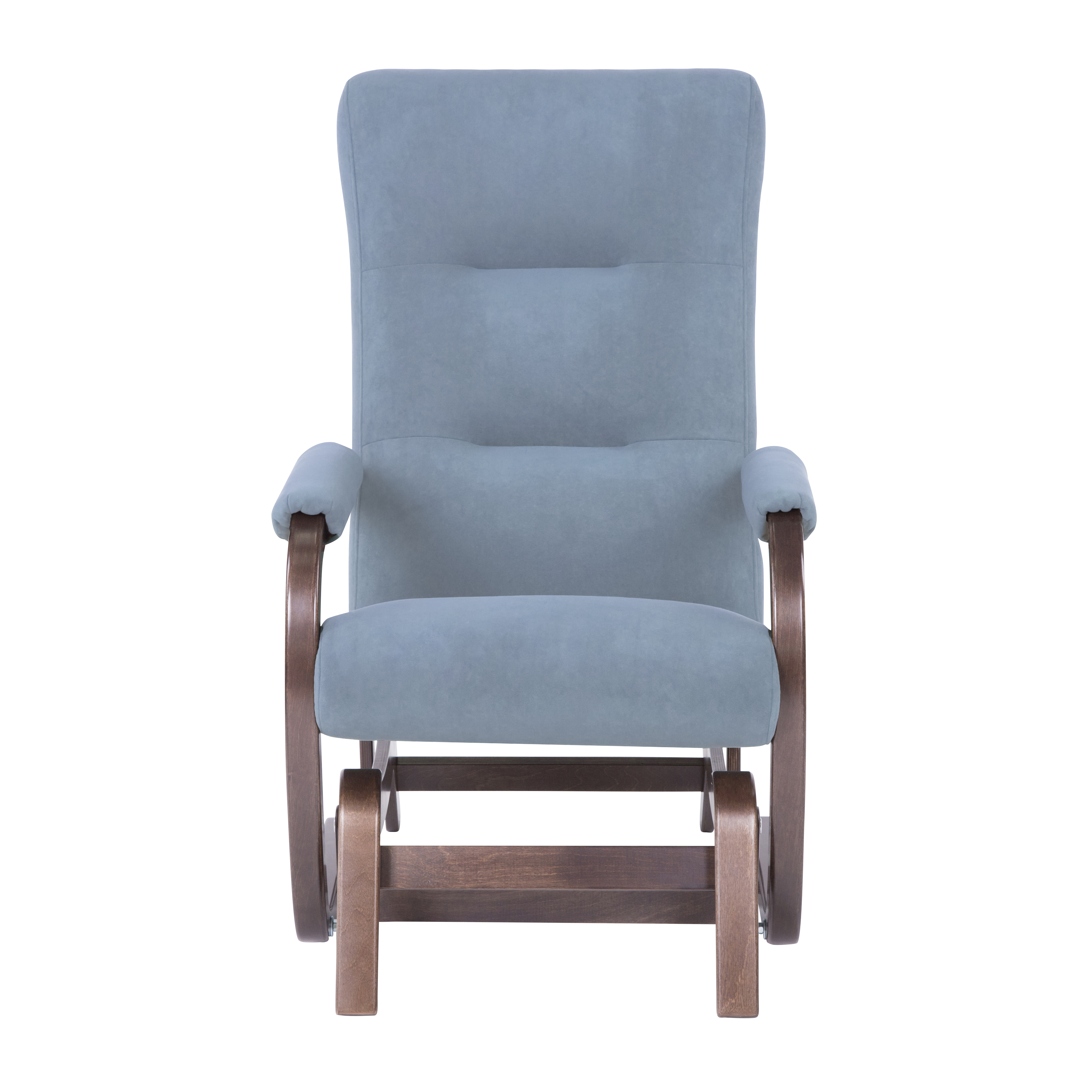 кресло-качалка глайдер Мэтисон 2 фреш 11 голубой каркас Орех