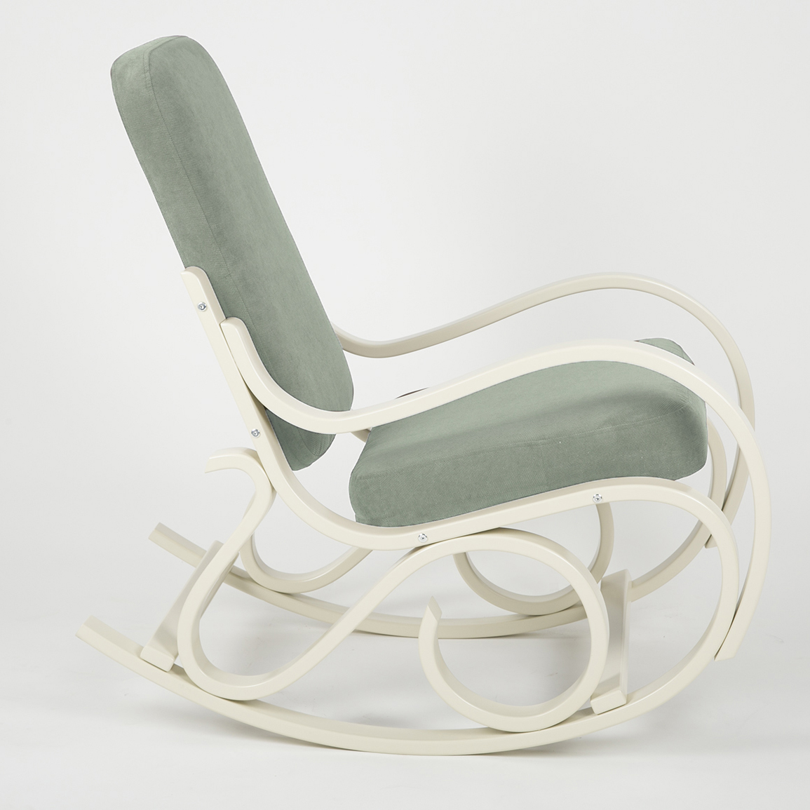  Кресло-качалка Муза  Фреш 19 минт каркас  Белый