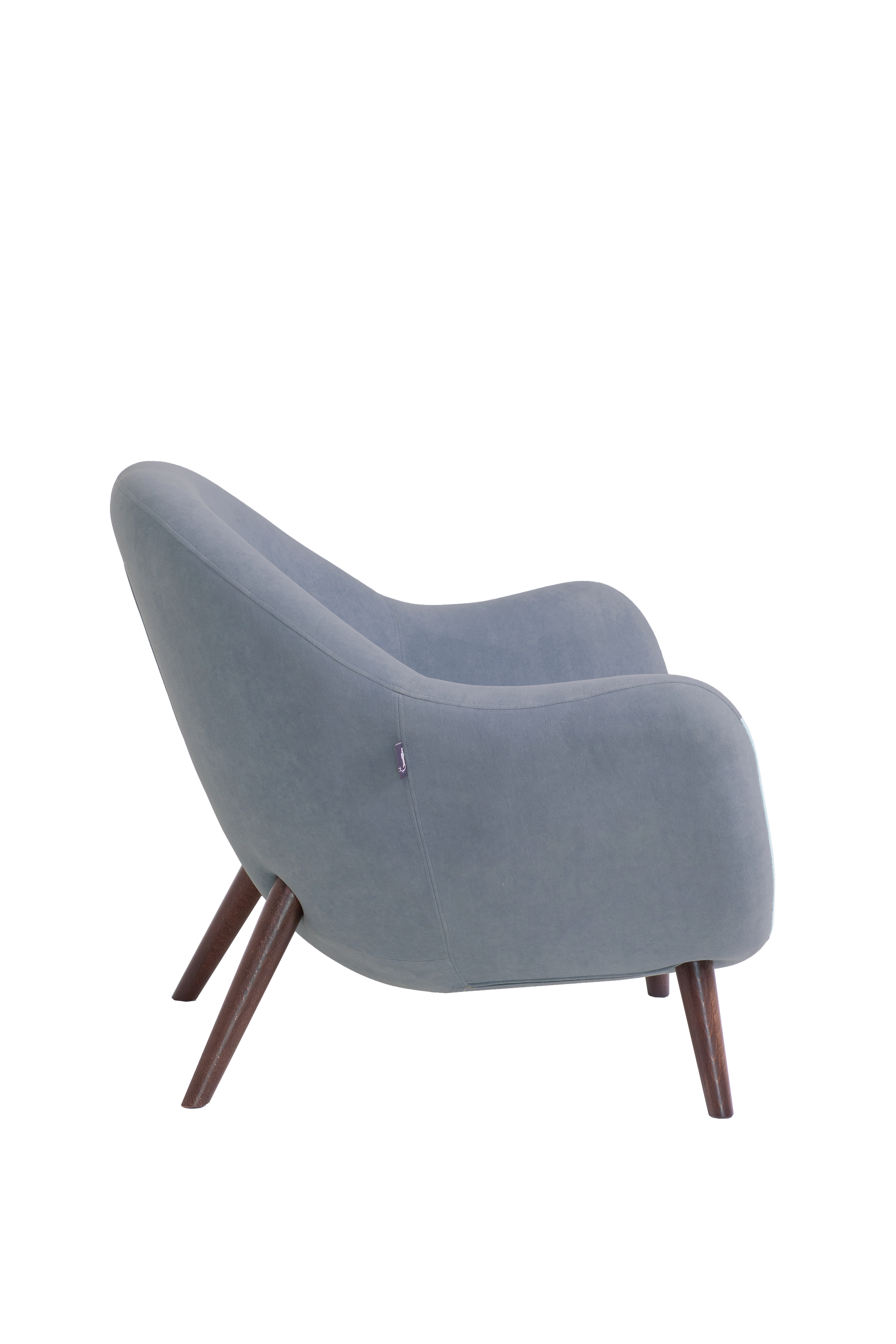 кресло Анхель Фреш 12 светло-серый каркас Орех