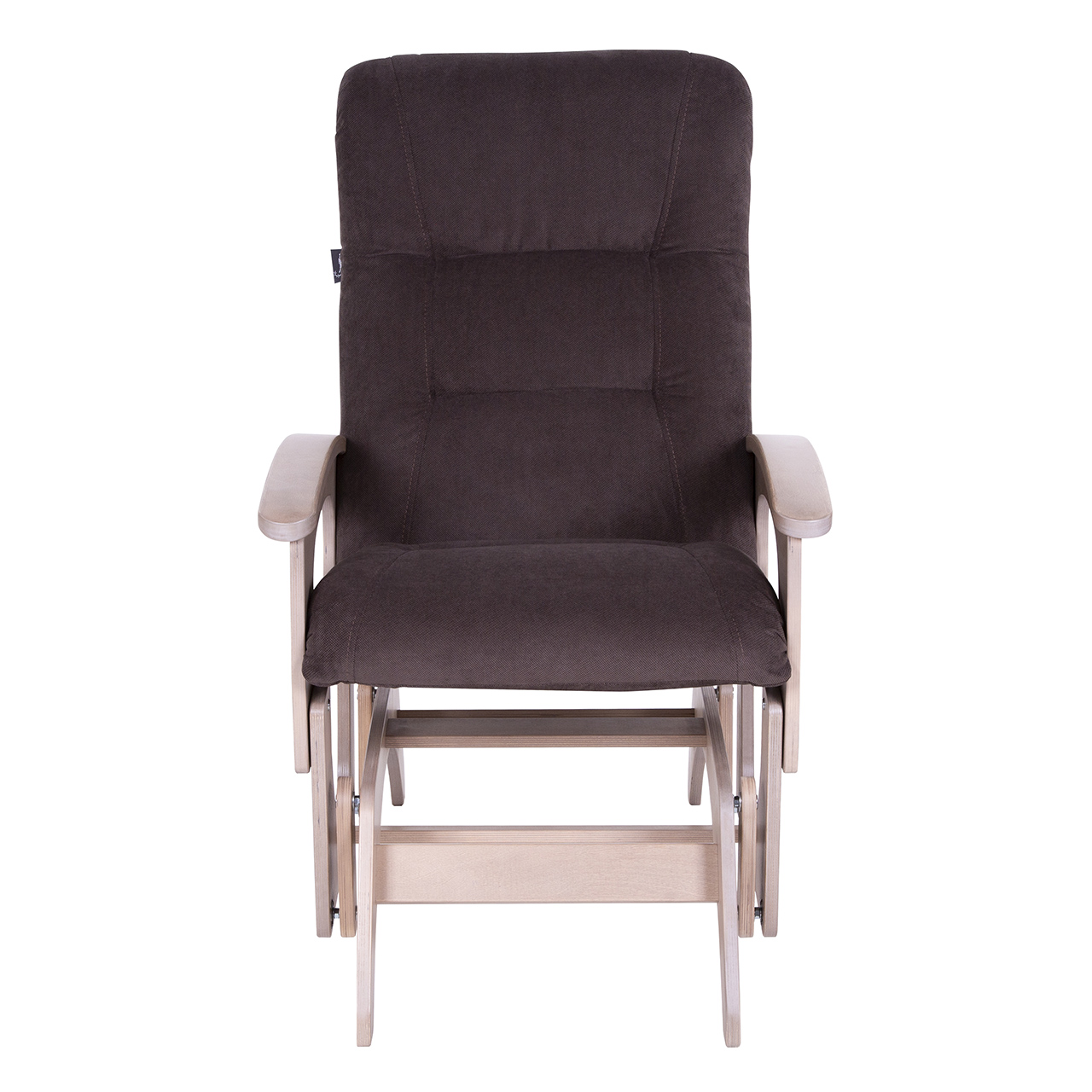 Кресло-качалка глайдер В еларио   Грей браун каркас  Шимо  