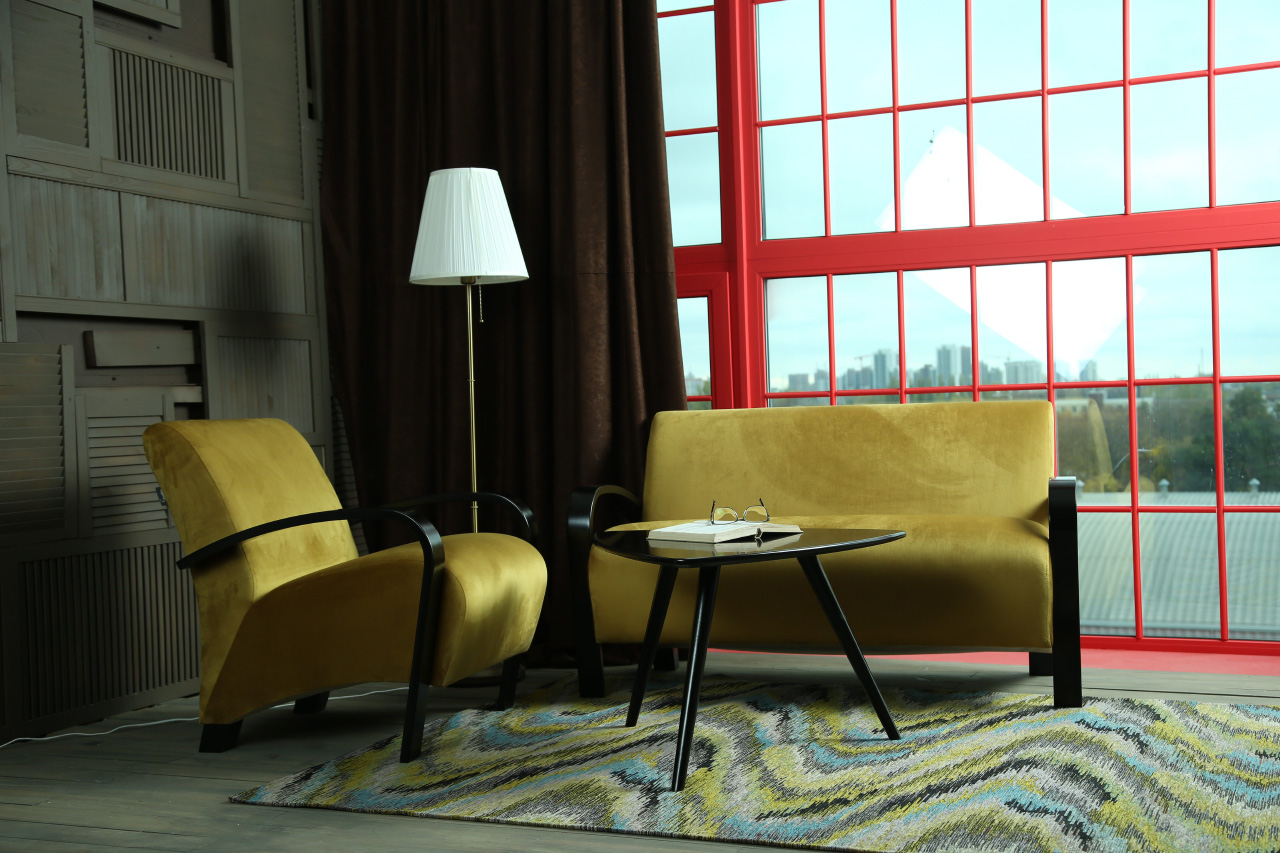 кресло Балатон Охра каркас Чёрный