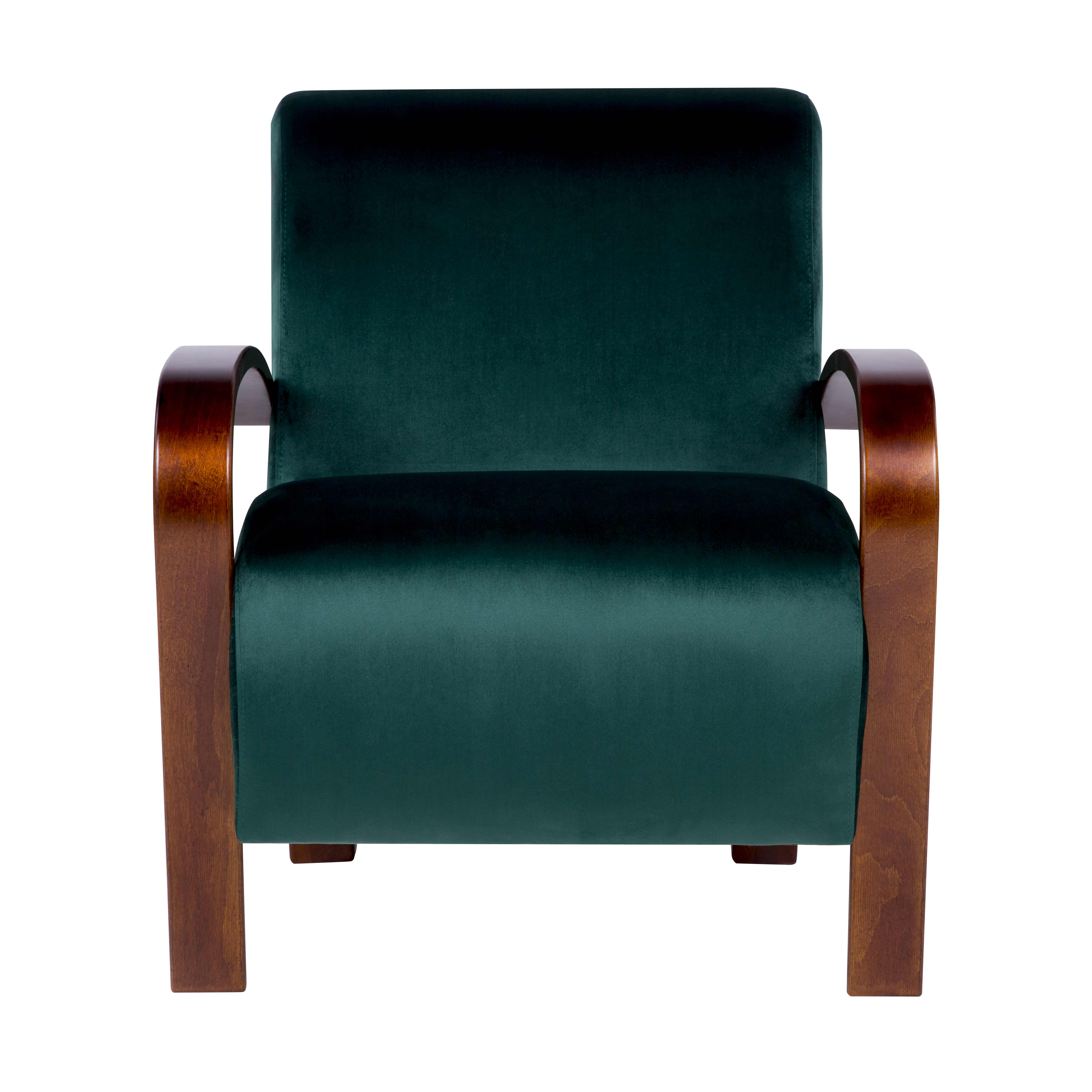 кресло Балатон  Бархат Зеленый каркас  Вишня