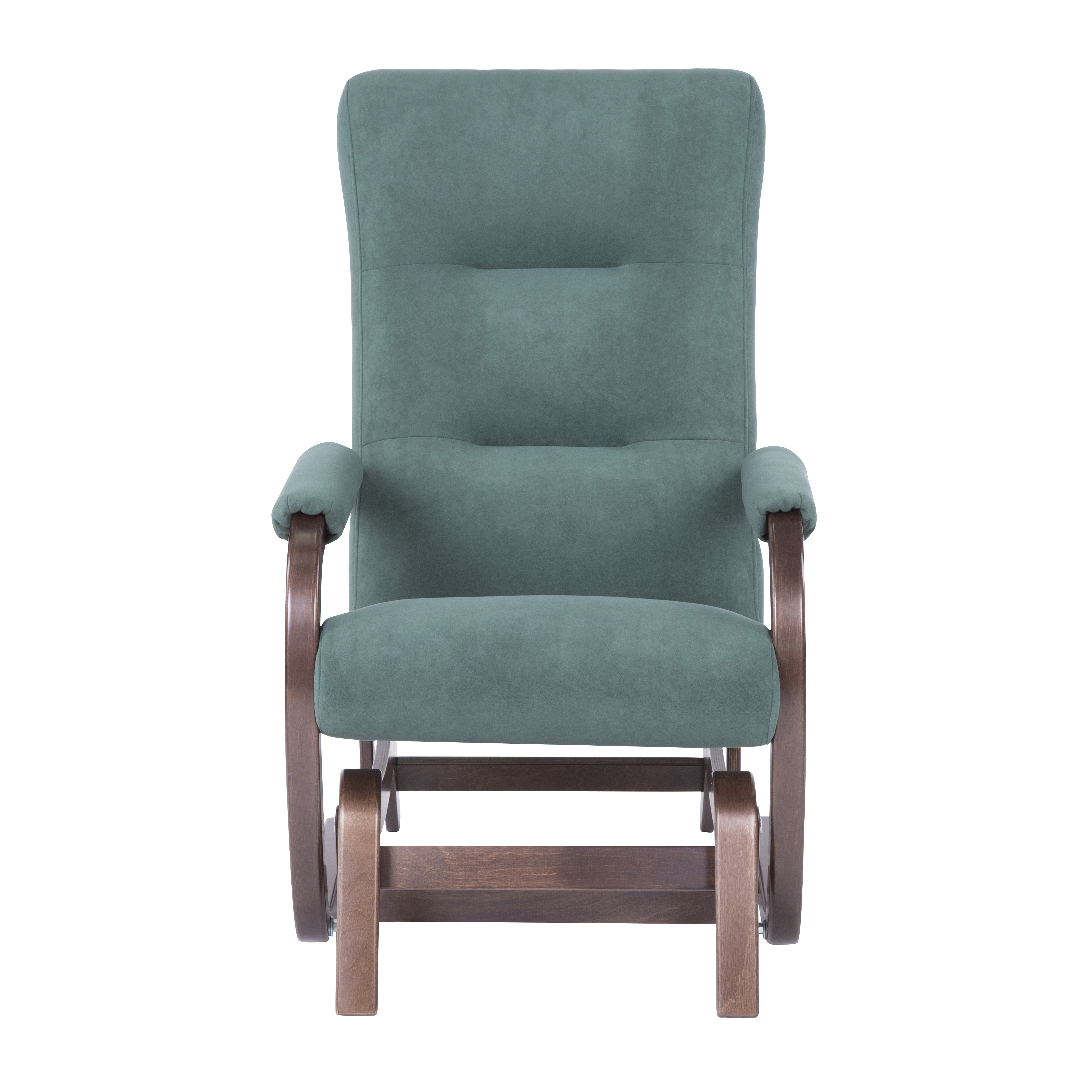 кресло-качалка глайдер Мэтисон 2 Малахит каркас Орех