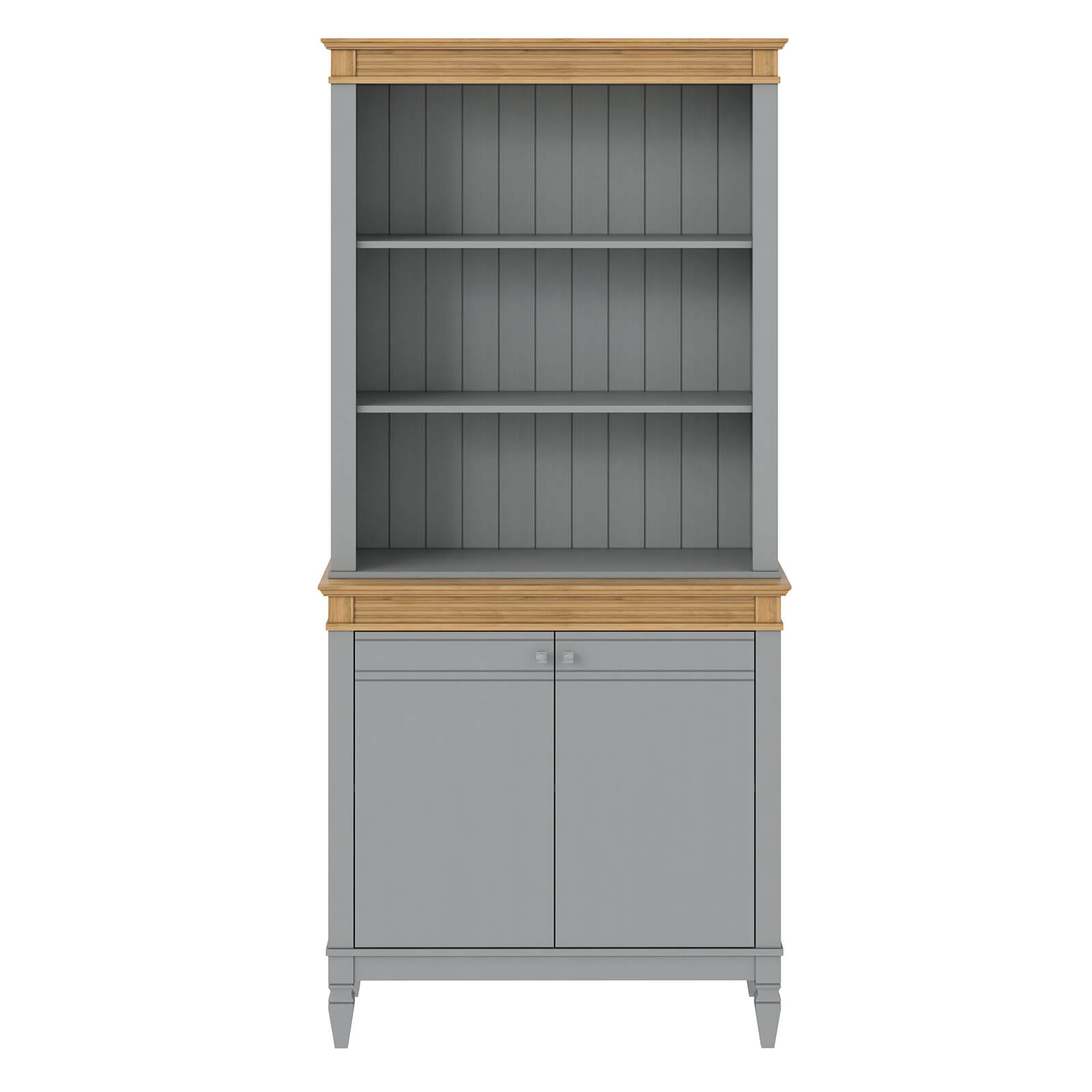 Буфет массив сосны "Ольса" 200/220 (серый-7042/антик 24)