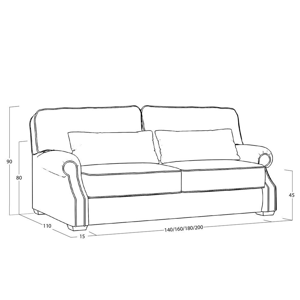 Диван Kane L (с механизмом) DKL-I-180-K03-KaB40-B18