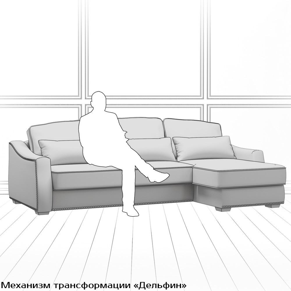 Диван Concerto (с механизмом) DCo-TR-180-K03-N-B18