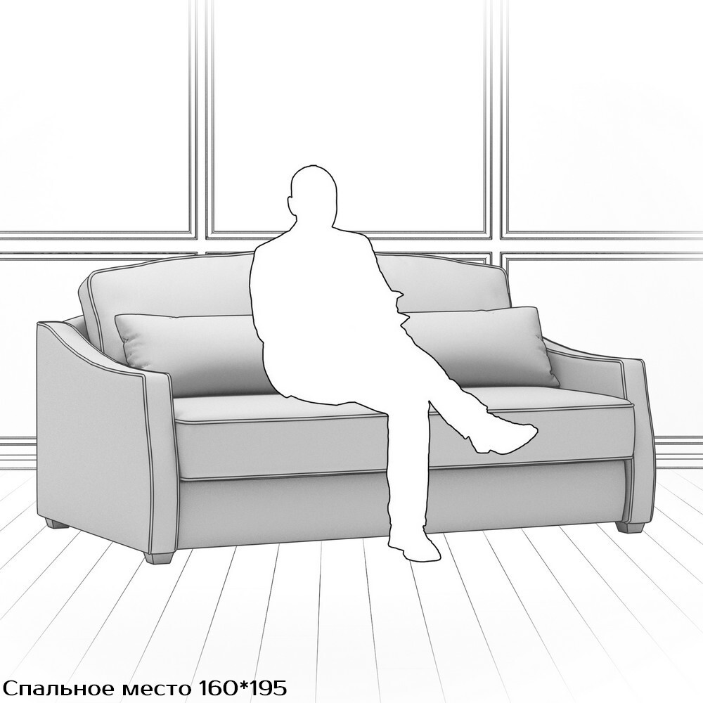 Диван Infante DIf-I-160-K03-KaB03-0375