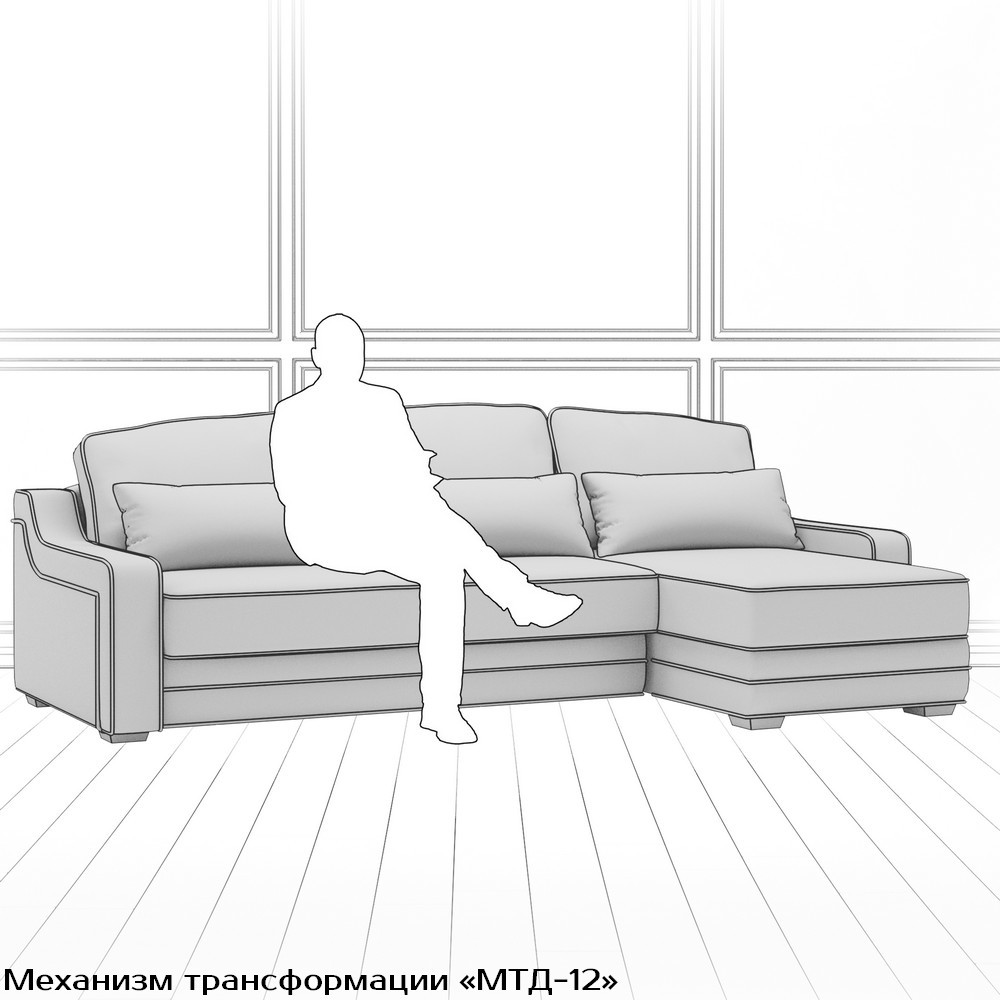 Диван Linea (с механизмом) DLi-TR-180-K03-Ka-B18