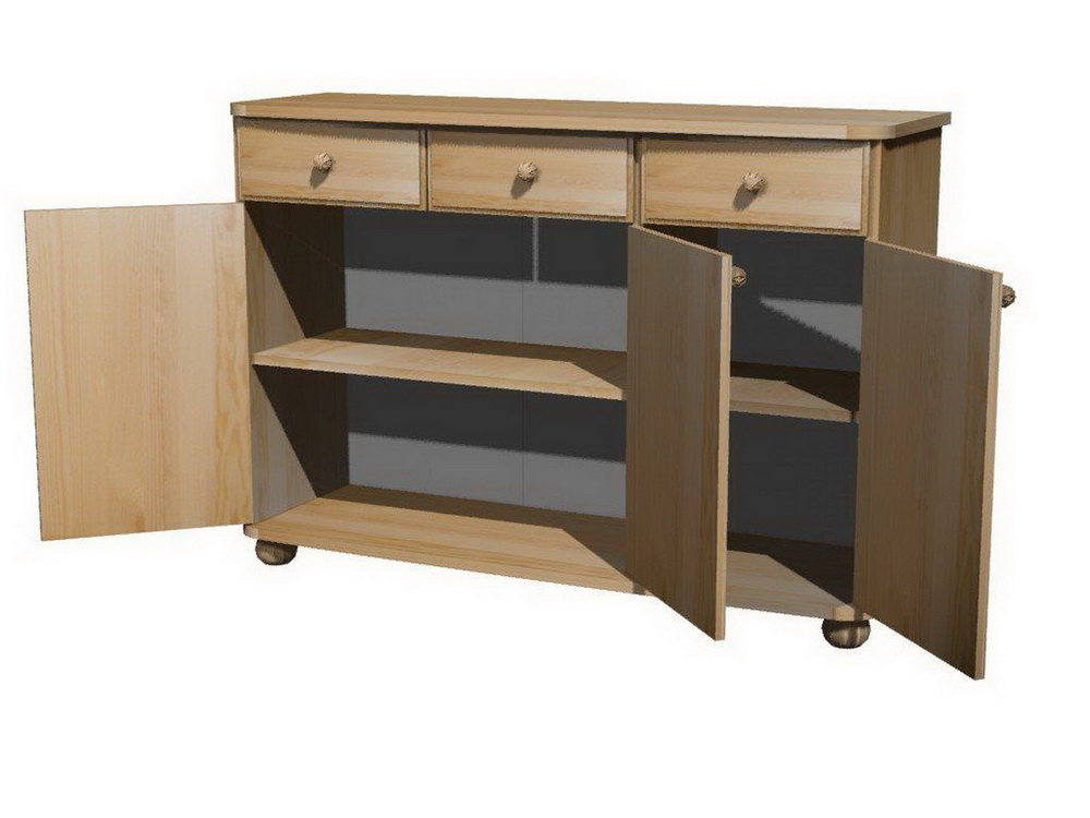 Длинный комод с ящиками Норд 120 (низ буфета Норд 120)