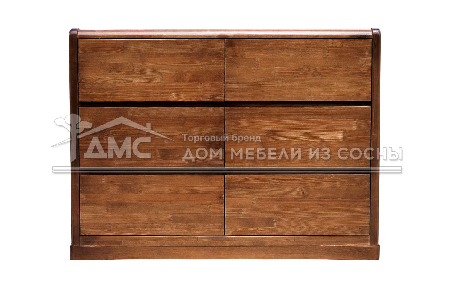 Комод с 6 ящиками массив сосны Бали Люкс