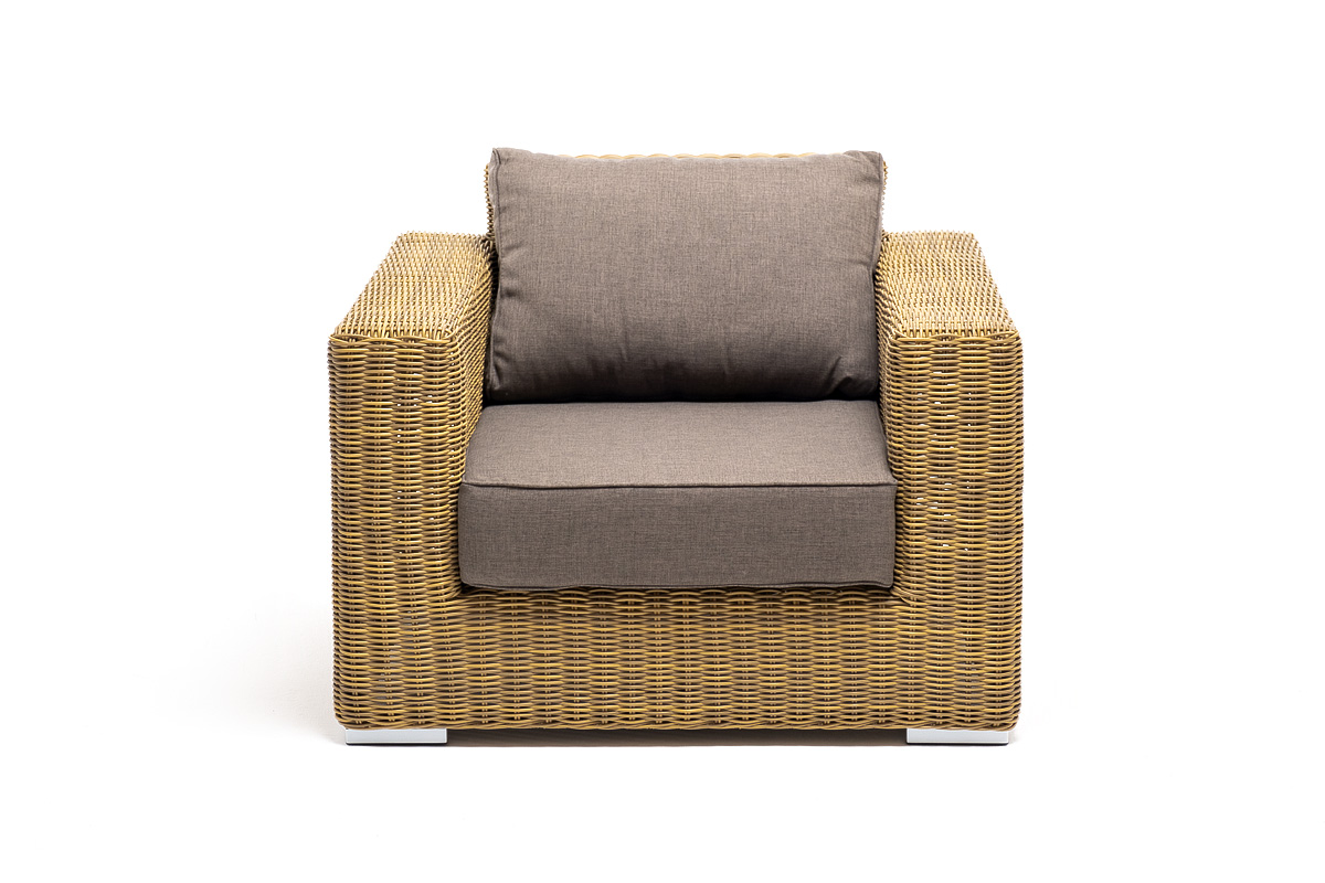 "Боналли" кресло из искусственного ротанга, цвет соломенный