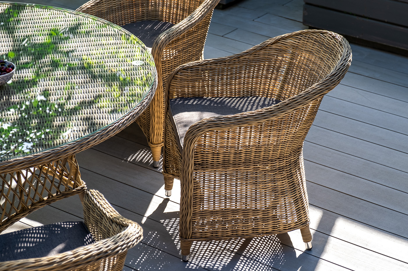 "Эспреззо–150 R" обеденная группа плетеная, цвет соломенный