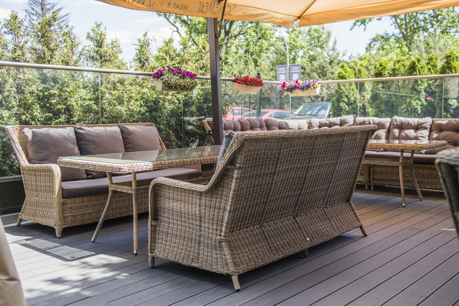 "Глиссандо" диван трехместный из искусственного ротанга, цвет соломенный