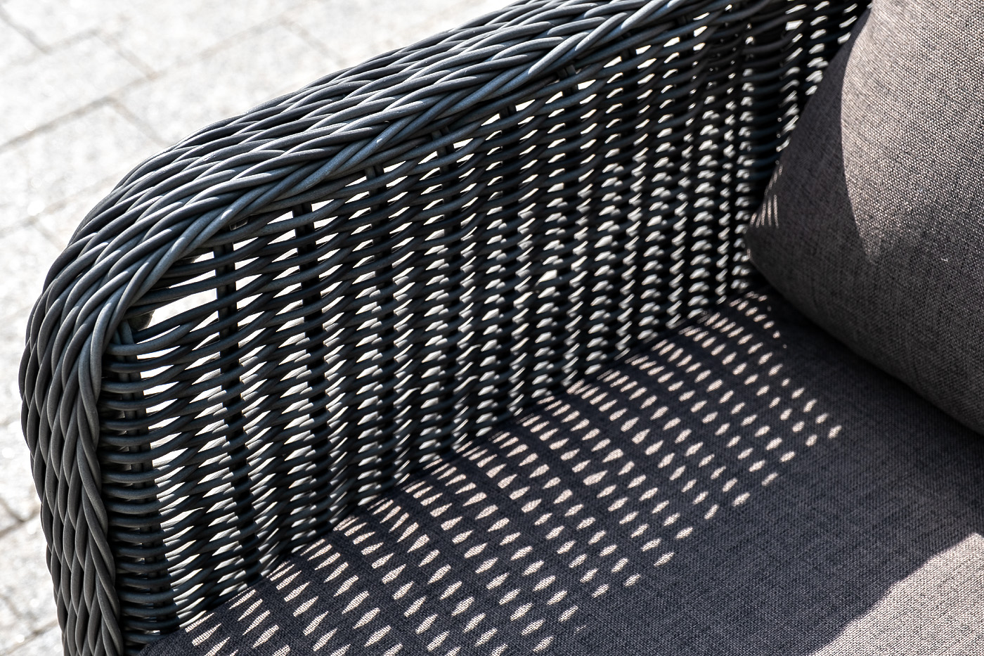 "Глиссандо" кресло плетеное из искусственного ротанга, цвет графит