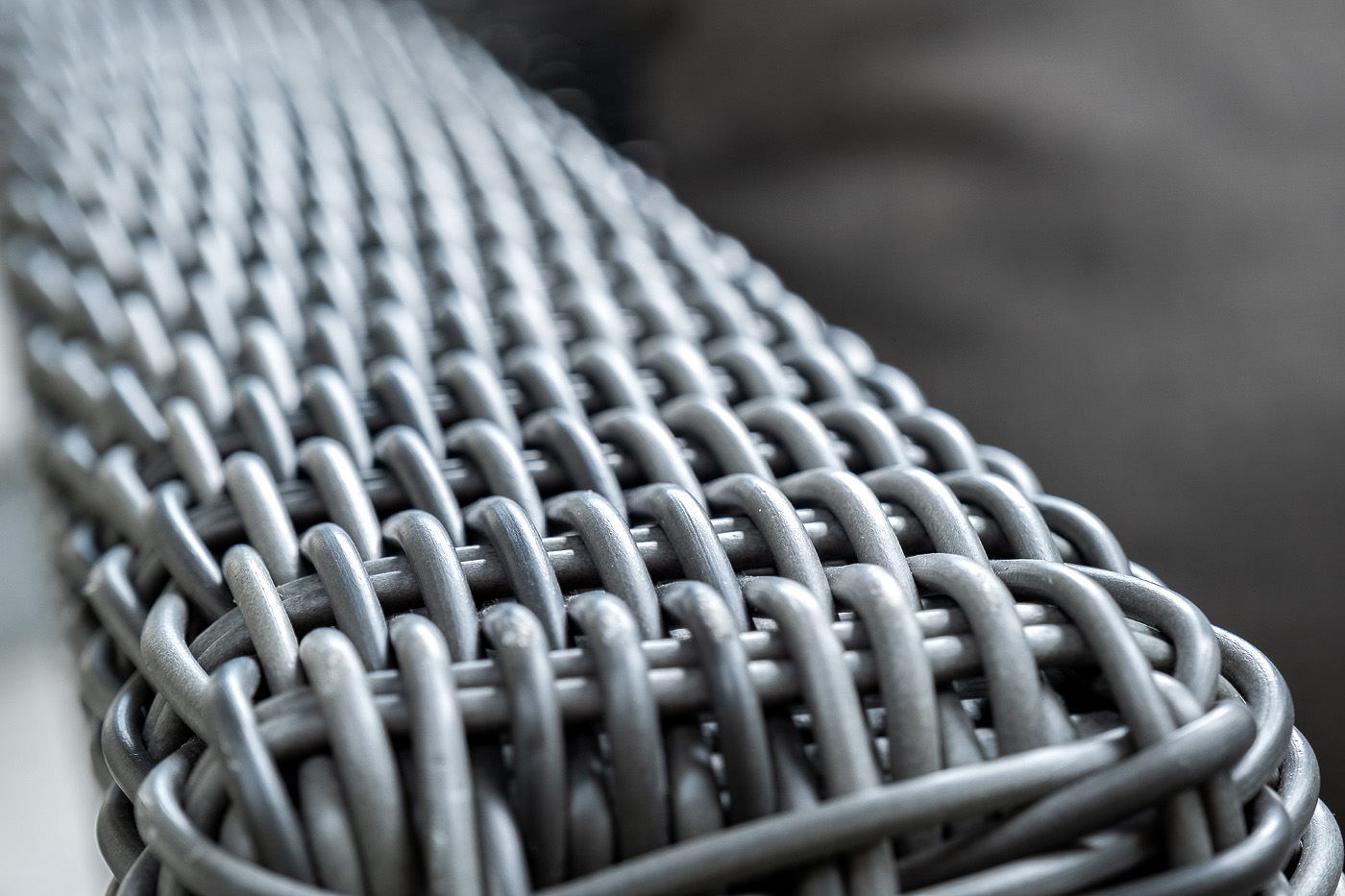 "Капуто" диван из искусственного ротанга трехместный, цвет графит