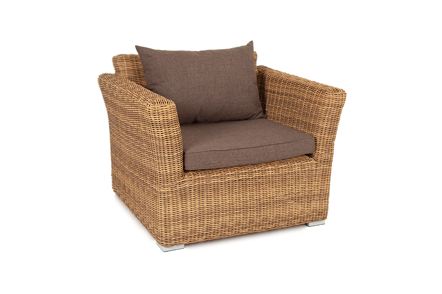 "Капуто" кресло из искусственного ротанга, цвет соломенный